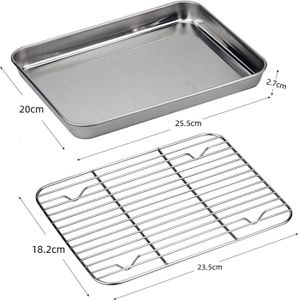 Grilles Refroidissement Herogo 30x23cm - Inox 18/0 - Lave-vaisselle - Lot De 2