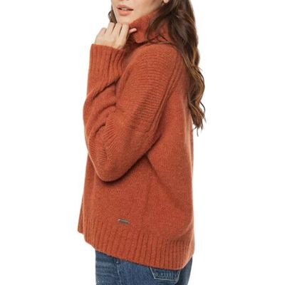 Pull Femme SUPERDRY Studios Chunky Col roule Terracotta Orange Cdiscount Pret a Porter