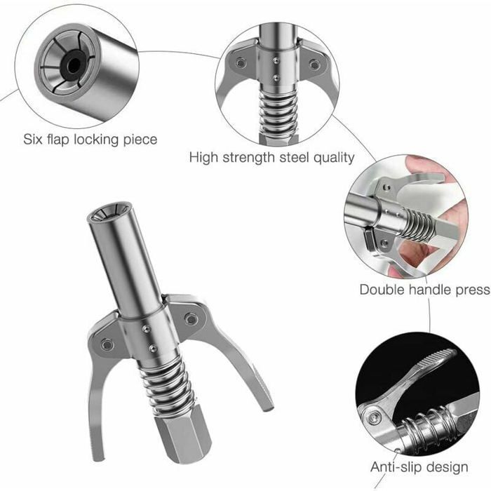 efuturetime G. Coupleur Pistolet à Graisse pour Tous Les Types, Embout