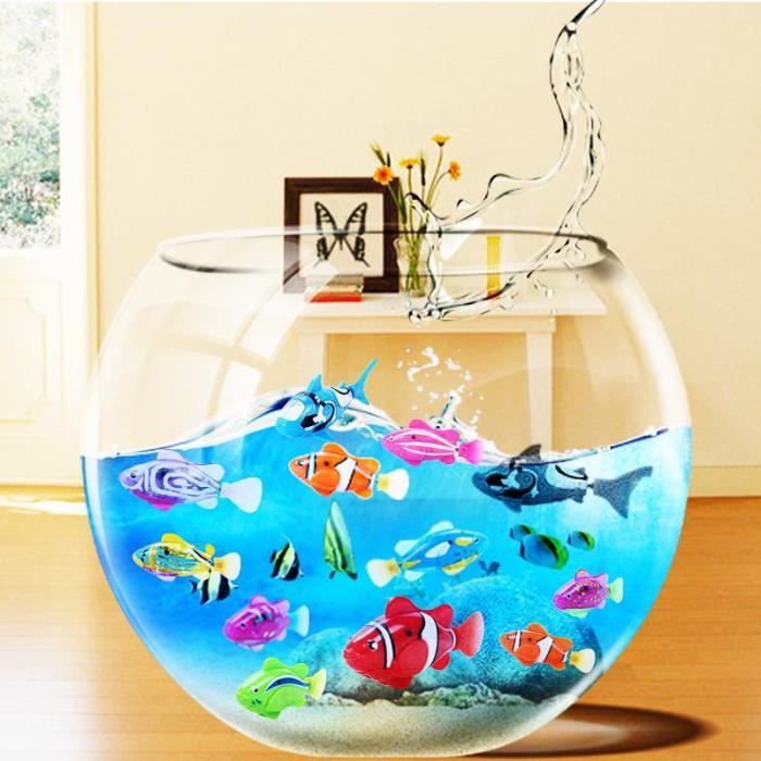 6 Robots Poissons électroniques Lumineux - Jouet De Bain Pour Enfants, Nage Automatique Dans L’eau - 6