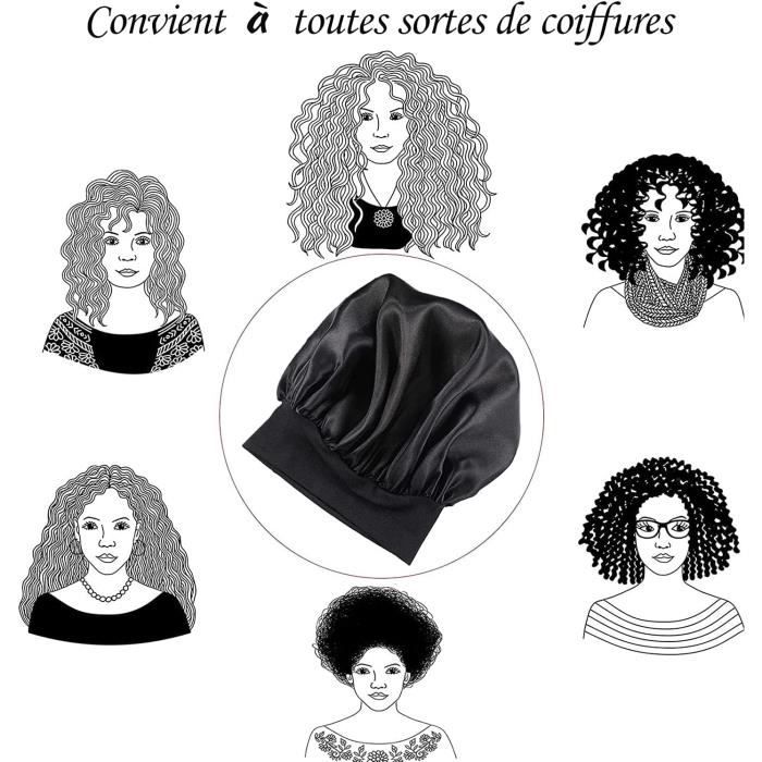 Coolww Bonnet Satin Cheveux Nuit,Chapeaux de Sommeil, Bonnet Nuit