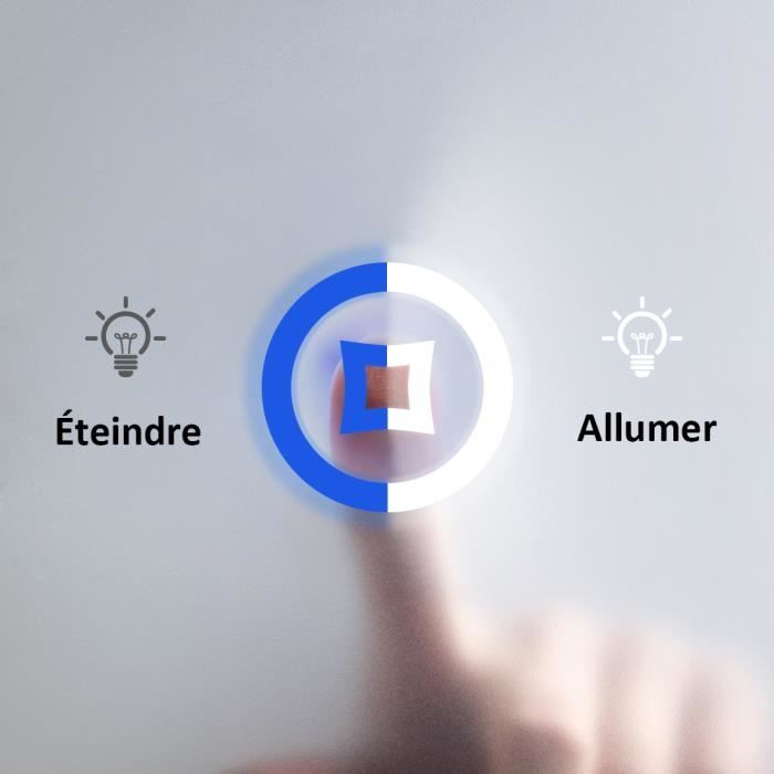 EMKE Miroir Salle De Bain Rond 70cm Avec LED - Anti-Buée, Horloge, Température - Cadre Doré