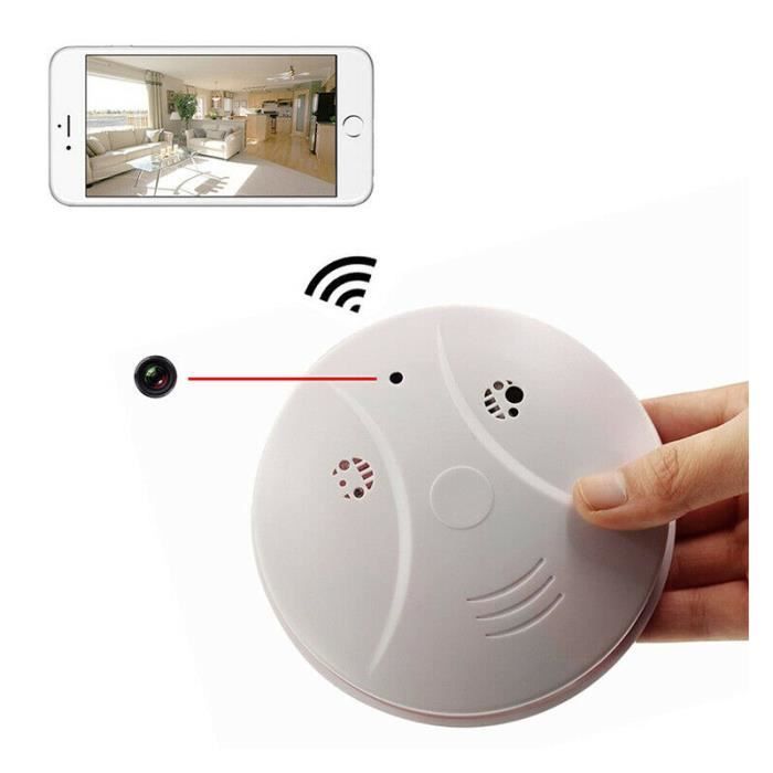Détecteur de Fumée Caméra Espion Full HD 1080p WiFi Détection