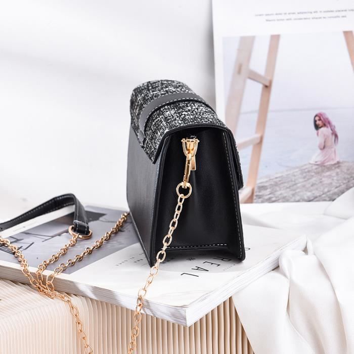 Sac à main Femme /Sac bandoulière Femme très Tendance Chic en Cuir  Synthétique - Noir - Achat / Vente Sac à bandoulière Femme Sac - Cdiscount