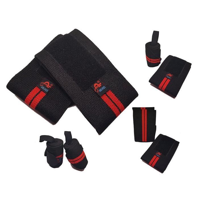 TuffWraps Sangles de poignet de 40,6 cm pour salle de sport – Pas de boucles de pouce – Powerlifting, haltérophilie et développé couché – Sangles de
