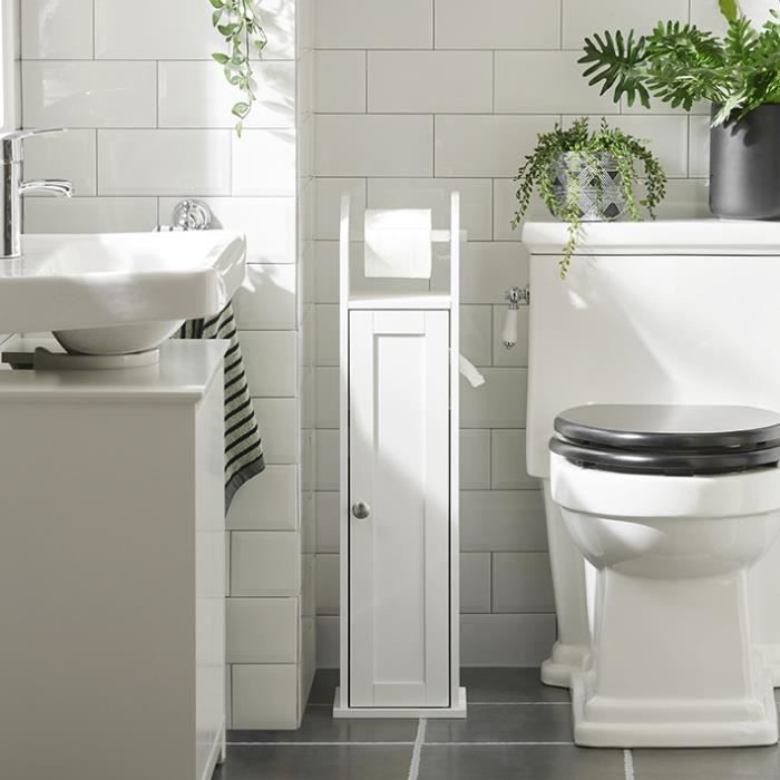 Porte-papier Toilette Autoportant Chromé Avec Rangement - Pour 4 Rouleaux Supplémentaires, Style Rétro