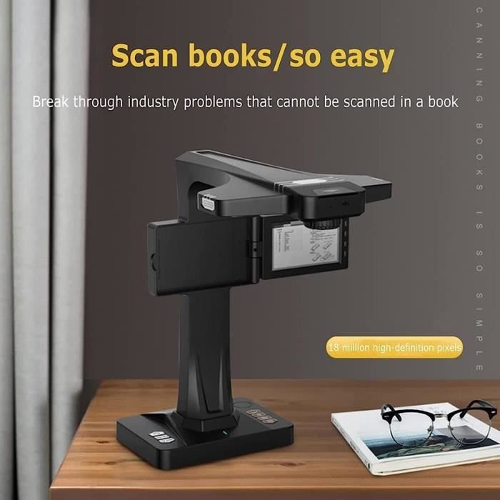Scanner De Documents 18 Mp, Caméra De Documents Usb Portable Avec Écran ...