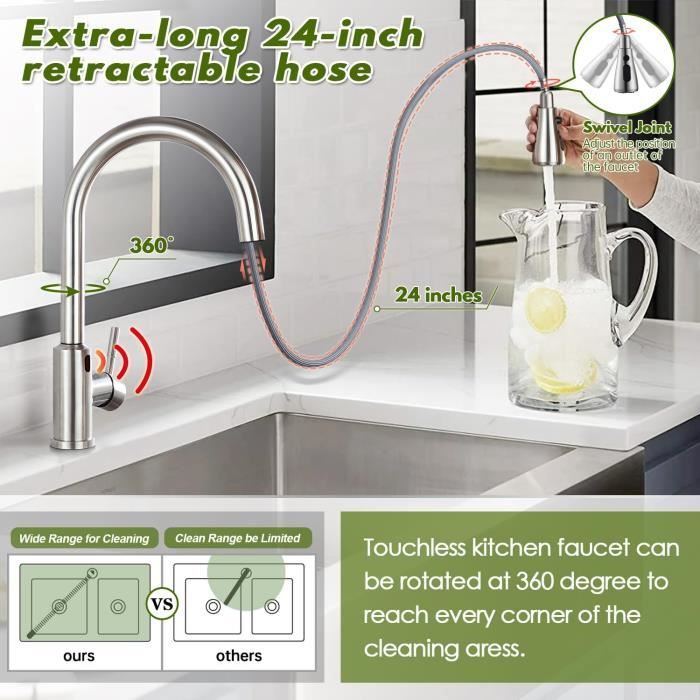 Mitigeur D'évier De Cuisine Avec Douche Amovible à Double Jet En Noir Mat Fima Carlo Frattini F70471ns