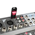 Vonyx VMM-F701 - Table de mixage 7 canaux - Port USB, 5 x entrée mic/ligne mono, 1 x entrée ligne stéréo-2
