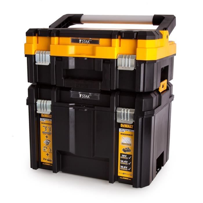 DEWALT Pack 5 machines DCK550M3T avec 3 batteries 18V 4Ah Li ion