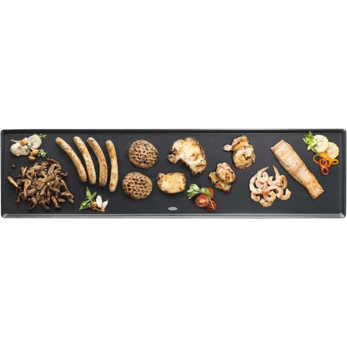 Plancha Grill de table Electrique 1800W Anti adhésive Surface de cuisson (l  x l): 90 x 23 cm Nombre de réglages de chaleur 5