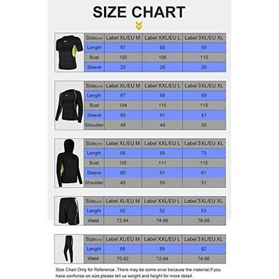 Ensemble Sport Homme 5 Pièces - T-shirt, Legging, Veste - Fitness, Running, Gym - Polyester/Élasthanne