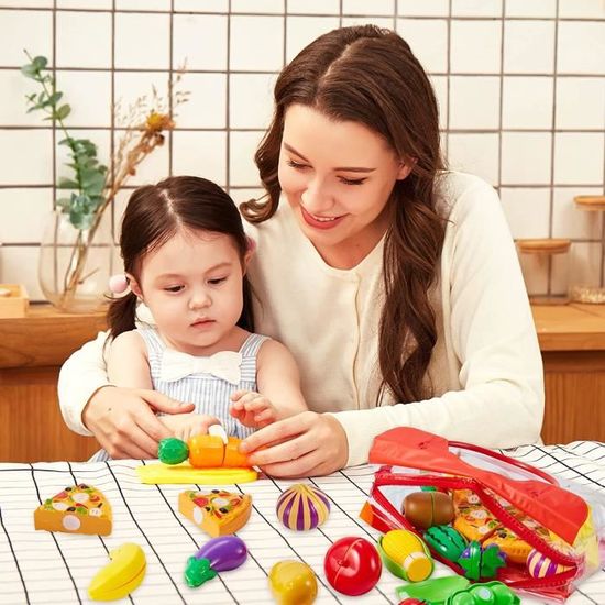 Jouet à Découper Fruits Et Légumes 24 Pièces - Jeu D'imitation éducatif Pour Enfants 3 Ans Et Plus