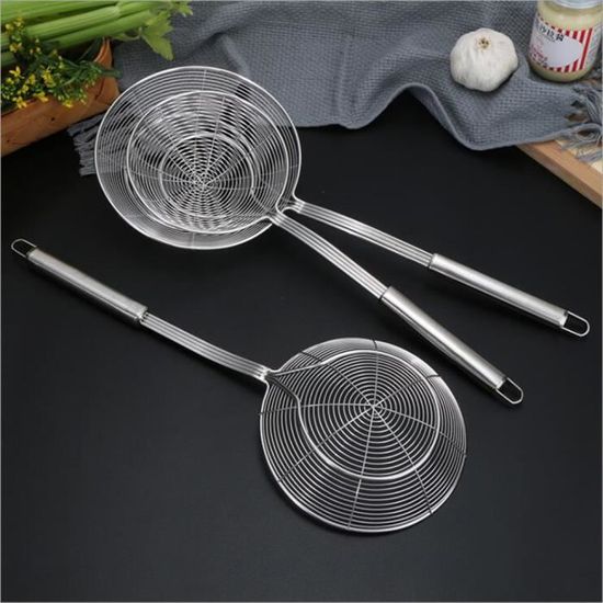 Acier Inoxydable De Poche De Ecumoire De Tamis D Araignee De Cuisine Rimclass Com