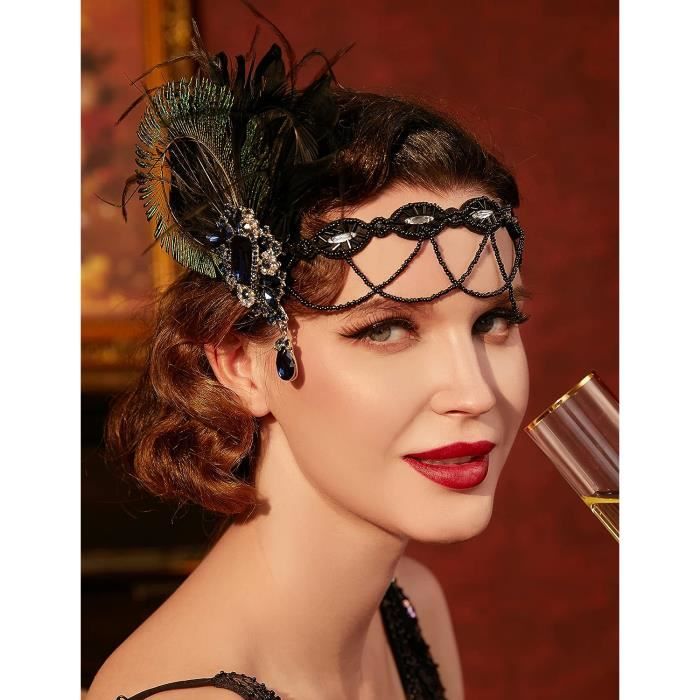 Casque des années 1920 Great Gatsby casque Gatsby bandeau clapet