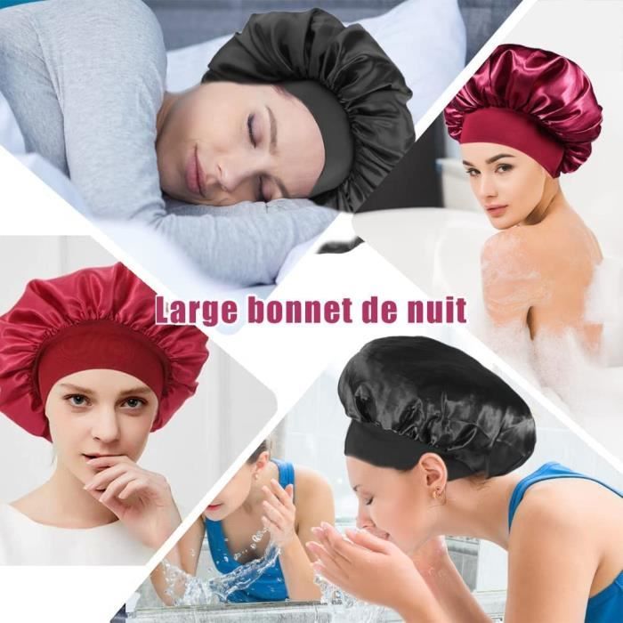 Chapeau De Nuit En Satin Pour Femmes, Mode Donna, Bonnet Large, Turban,  Soins Des Cheveux, Bonnet De Nuit