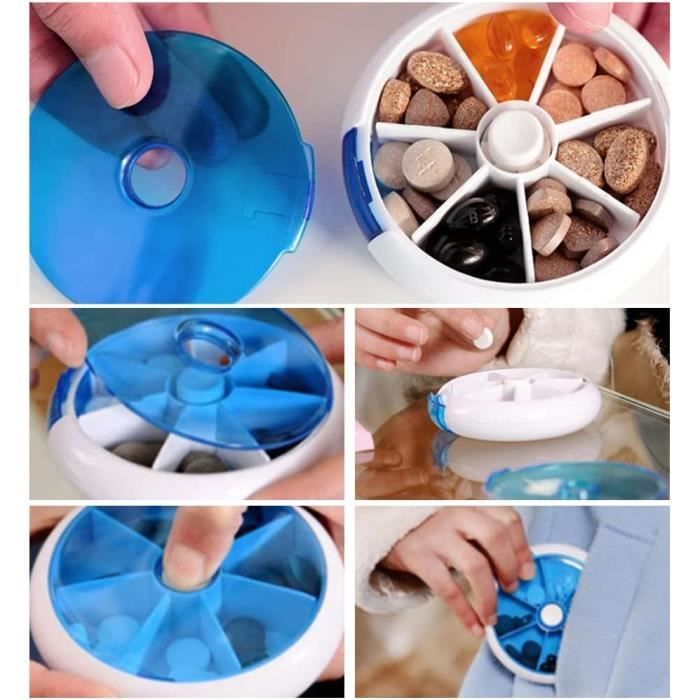 Sibba 7 Pièces Pilulier Boîte Organisateur Conteneur Petit 7 Jours Distributeur De Médicaments