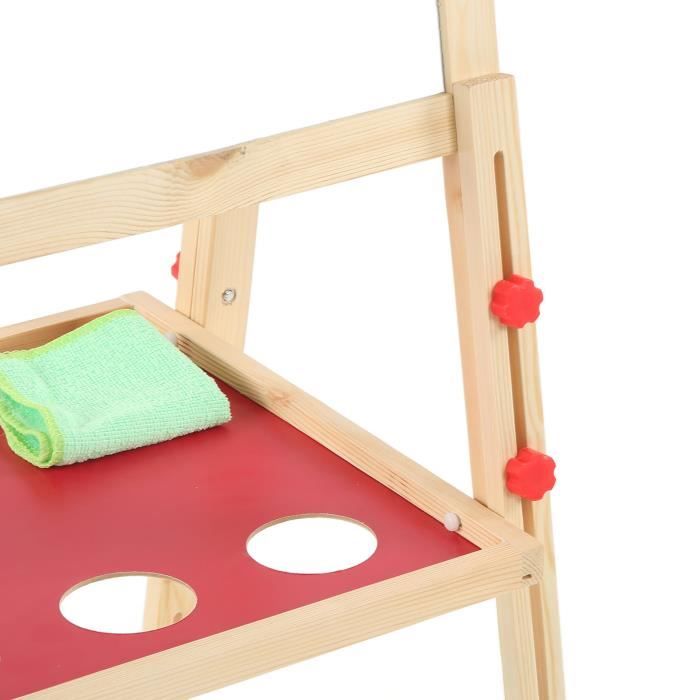 Chevalet Artistique Double Face Pour Enfants & Station De Jeu Ensemble Table Et Chaise Avec Tableau Blanc Bac En Tissu Etagere A Livres Blanc