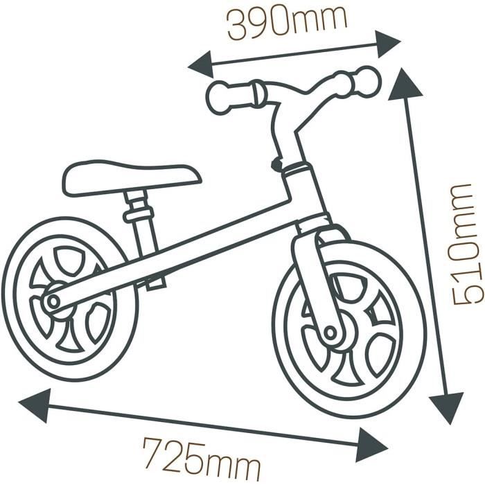 Smoby First Bike Draisienne Enfant Legere En Metal Roues