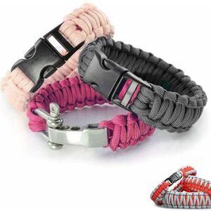 10 pièces paracorde Bracelet boucles réglable U boucle Clip pour Bracelet de survie en plein air Bracelet U manilles noir argent  18