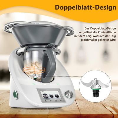 Couteau à Pâte Pour Thermomix TM6/TM5 - Acier Inoxydable Qualité Alimentaire - Nettoyage Facile, Pas De Résidus - Remplacement Simple
