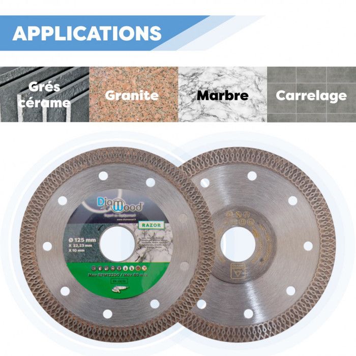 Disque Diamant 125 Mm – Coupe Rapide Pour Carrelage, Granit Et Grès Cérame, Marque Dr. Diamond