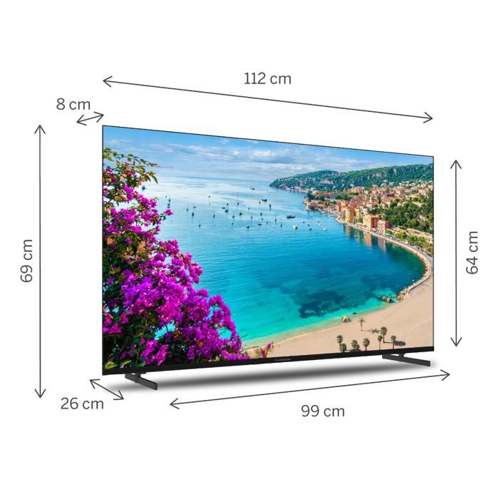 Thomson 24 Inch (60cm) HD Smart Android TV Voor Camping - 12V, Google Assistant & Chromecast Ingebouwd, Drie Tuners
