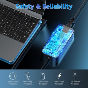 Chargeur USB-C 100W Pour Ordinateurs Portables ASUS, ROG Ally Et Docks - Compatible Vivobook, Zenbook, Zephyrus - Alimentation Rapide - 6