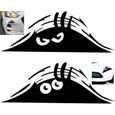 2 Pcs Sticker Voiture Cartoon Sourire et Angry Vinyle Autocollant de Voiture Waterproof Décoration Véhicule Couverture de Rayures-0