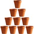 20 pièces Pot de fleur en poterie rouge Pot en terre cuite avec trou poterie poterie en argile pour cactus et plantes succulentes-0