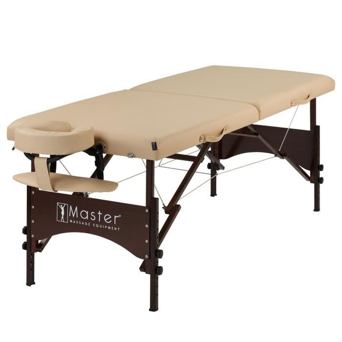 Table De Massage Pliante Et Portable - 183x69x73 Cm - En Bois Et Simili Cuir Noir - Occasion En Bon état