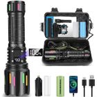 SEABUTY Lampe de Poche - 1000000 Lumens Puissante Lampe Torche LED Rechargeable avec Batterie 5000mAh - 5 Modes - IP4 Étanche