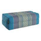 ANADEO Coussin de Yoga et Méditation en Kapok Naturel - Turquoise - Confort Optimal, Posture Alignée, Coutures Renforcées - Léger, Compact