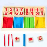 jeux éducatifs, Enfant en bois nombres Montessori mathématiques apprentissage comptage jouet