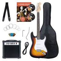 Rocktile Banger's Pack Guitare électrique Sunburst - Kit avec Ampli de 25 W, Housse, Sangle, Câble, Cordes et Médiators