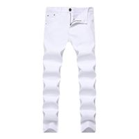 Jeans Fashion Homme Regular Fit Pantalon Homme Style Décontractée - Blanc