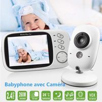 PIMPIMSKY Bébé Moniteur 3.2" LCD Couleur Babyphone Vidéo Ecoute Bébé Video Camera Surveillance 2.4 GHz Bidirectionnelle Vidéo