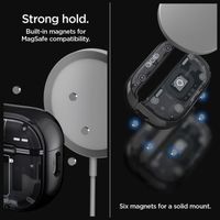 Spigen Coque Ultra Hybrid MagFit Compatible avec AirPods Pro 2 ème génération 2023/2022 - Zero One Noir