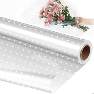 Rouleau Papier Cristal Transparent QWORK 80cm X 60m - Papier Cadeau Emballage Fleurs Et Objets - Protection Parfaite