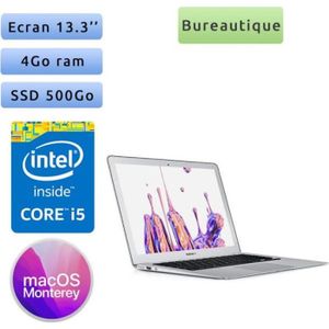 ORDINATEUR PORTABLE Apple MacBook Air A1466 (EMC 2925) i5 4Go 500Go SS