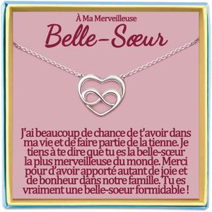 BIJOUX DÉGUISEMENT Belle Soeur Collier Sœur Cadeau Pour Ma Soeur Cade
