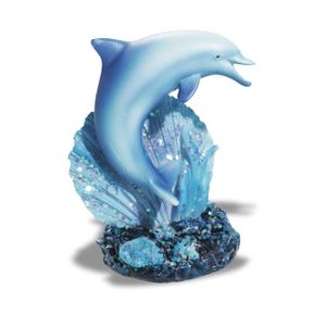 idéal aussi pour les enfants 10 cm de large à travailler avec râpe et lime Honsell 79212 Figurine en stéatite en forme de dauphin brut prédécoupé Env multicolore 