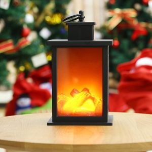 lampe dintérieur ampoule de rechange de style nordique décoration de Noël Lanterne de cheminée à LED effet flamme A, alimentée par piles lampe de cheminée à effet flamme