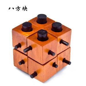 PUZZLE Serrure à huit blocs - Puzzle Cube en Bois 3D Créa