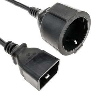 Câble électrique menuisier 3 broches 10 A In-Line Secteur Extension Connecteur Plug Noir