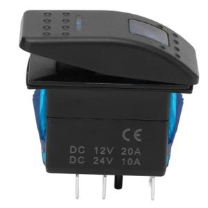 BlueXP 12 Pièces Interrupteurs à Bascule à 12mm Mini Filets Caoutchouc Imperméable Noir 