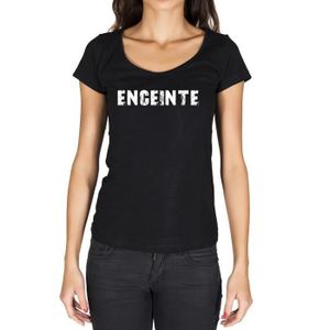 T-SHIRT Femme Tee-Shirt Enceinte T-Shirt Vintage Noir
