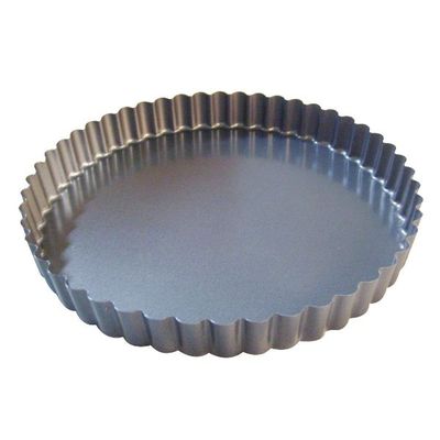Gobel 226350 Moule à Tarte Rond Cannelé Anti-Adhérent Fond Fixe 32 Cm - Qualité Professionnelle