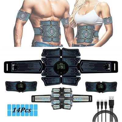Ceinture Abdominale EMS Électrostimulateur | 10 Modes 30 Intensités | Abdos Musculation Sans Effort Maison Femme Homme