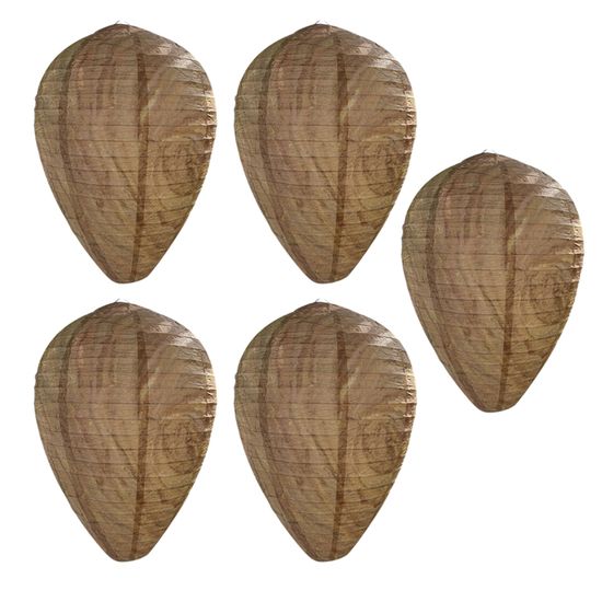 Lot De 6 Faux Nids De Guêpes En Papier - Répulsif Naturel Pour Jardin, Terrasse Et Extérieur